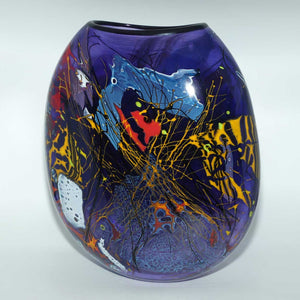 Keith Mahy New Zealand Art Glass large vase