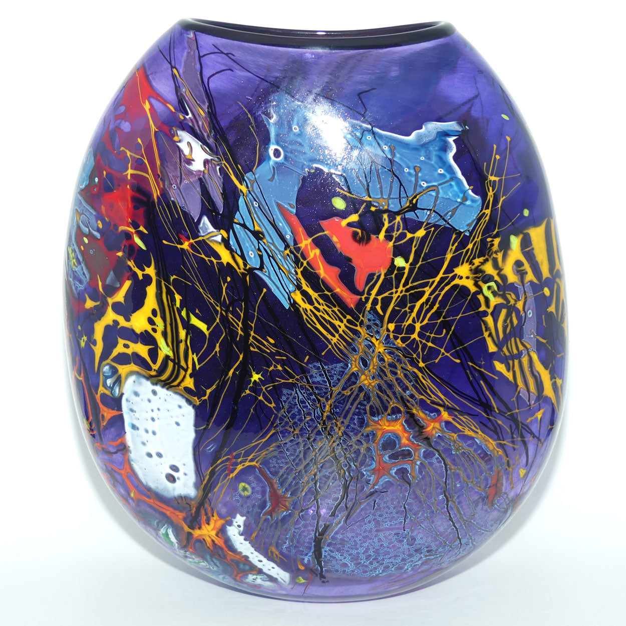 Keith Mahy New Zealand Art Glass large vase