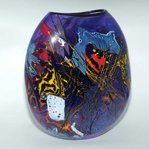 Keith Mahy New Zealand Art Glass large vase