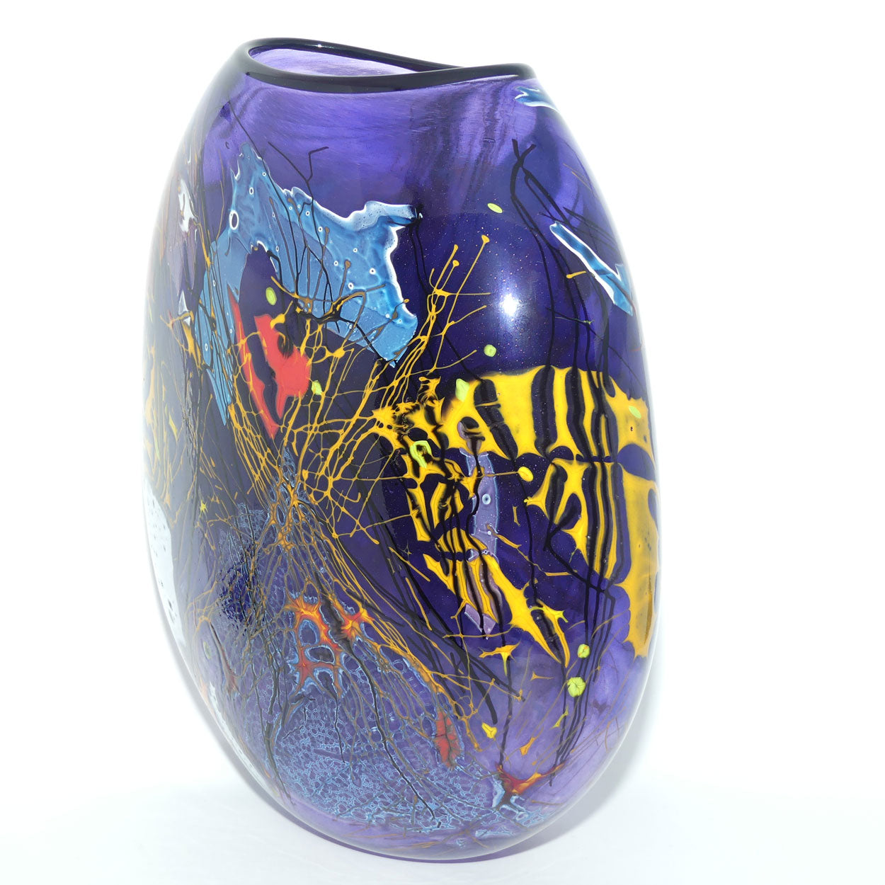 Keith Mahy New Zealand Art Glass large vase