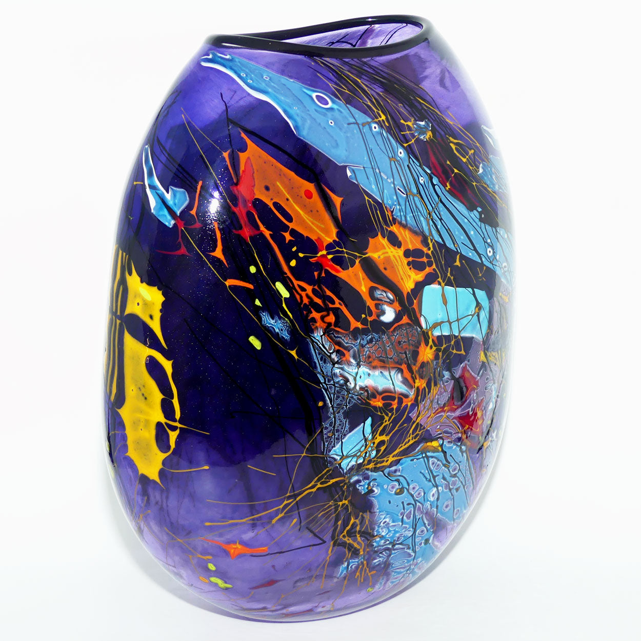 Keith Mahy New Zealand Art Glass large vase