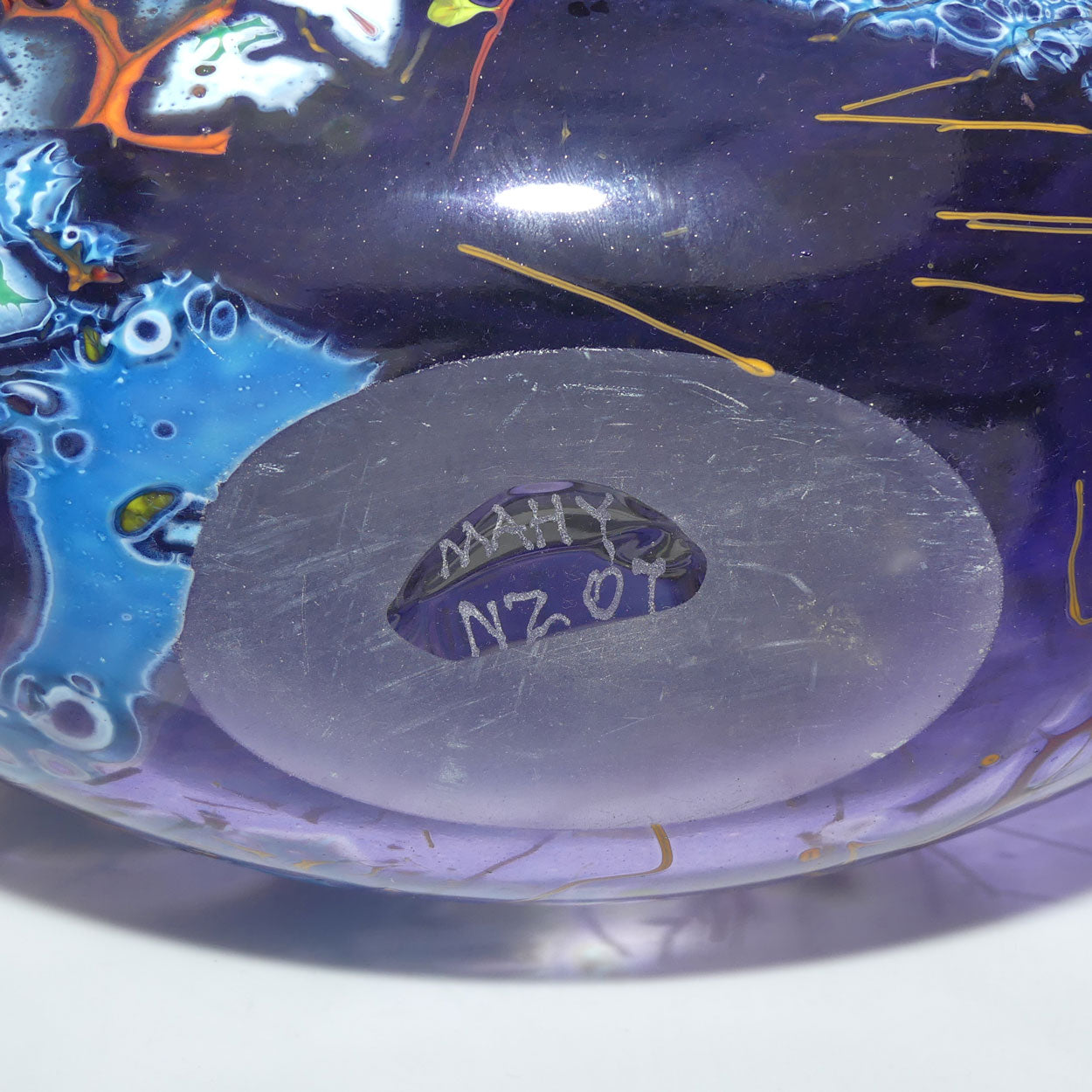 Keith Mahy New Zealand Art Glass large vase