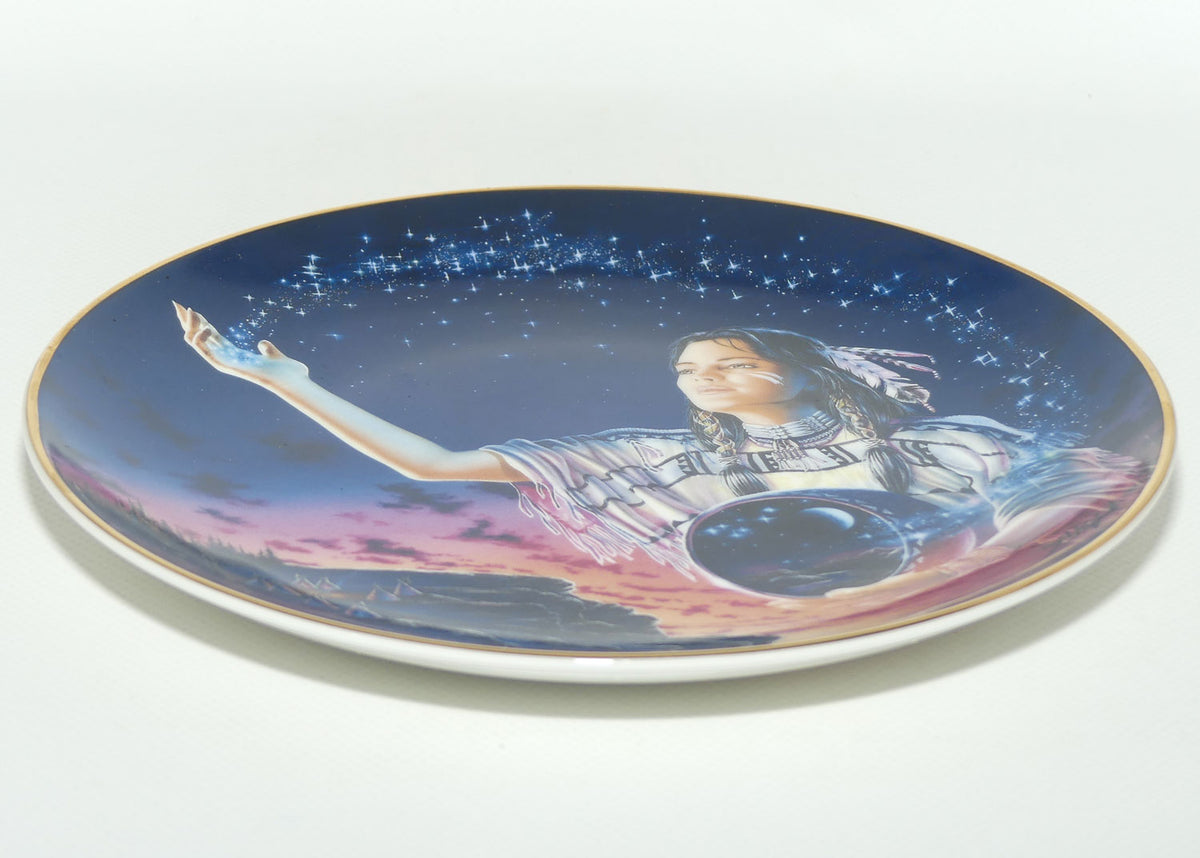 Royal Doulton Native American Indian plate by David Penfound | The Maiden of the Evening Stars