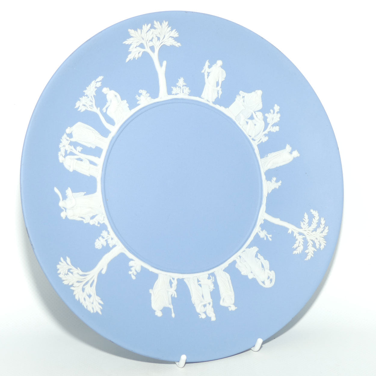 Wedgwood Jasper | White on Pale Blue | Maidens large plate | #1