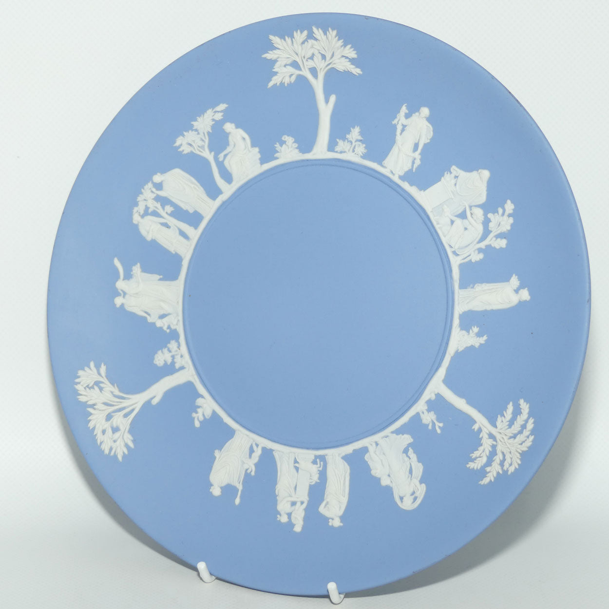 Wedgwood Jasper | White on Pale Blue | Maidens large plate | #1