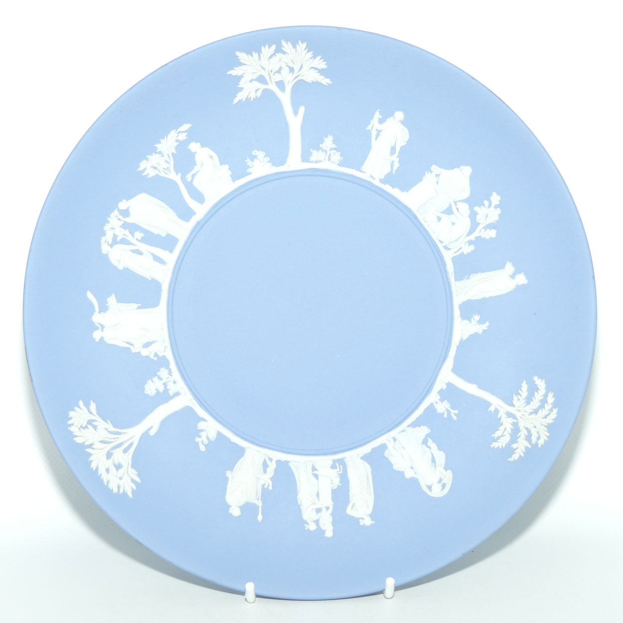Wedgwood Jasper | White on Pale Blue | Maidens large plate | #1