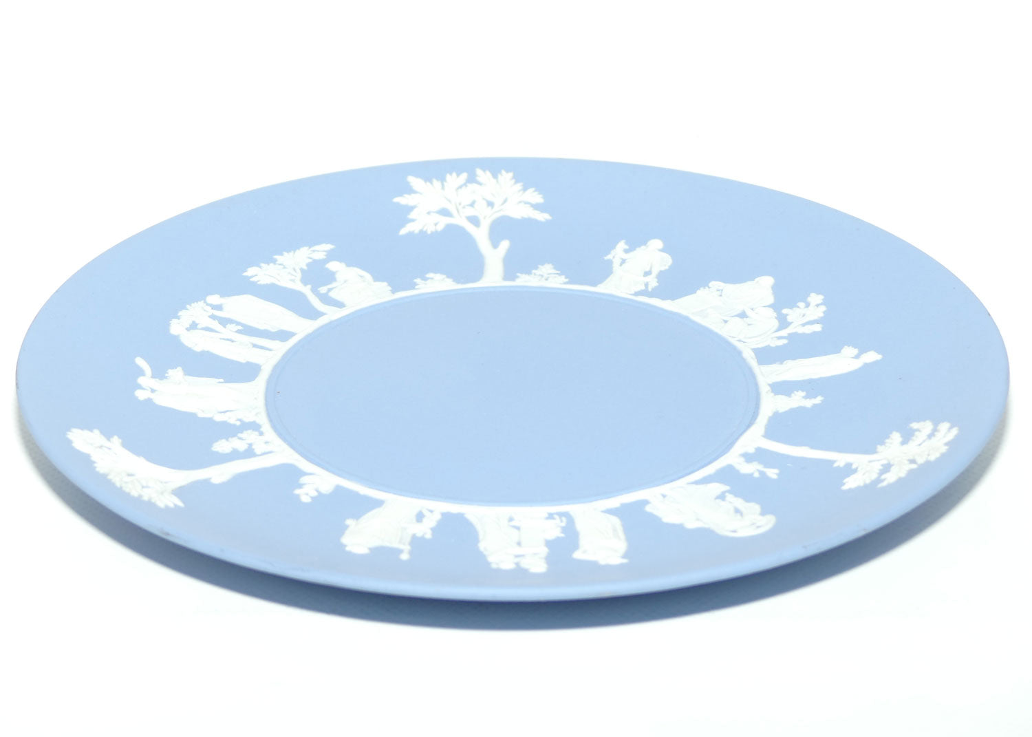 Wedgwood Jasper | White on Pale Blue | Maidens large plate | #1