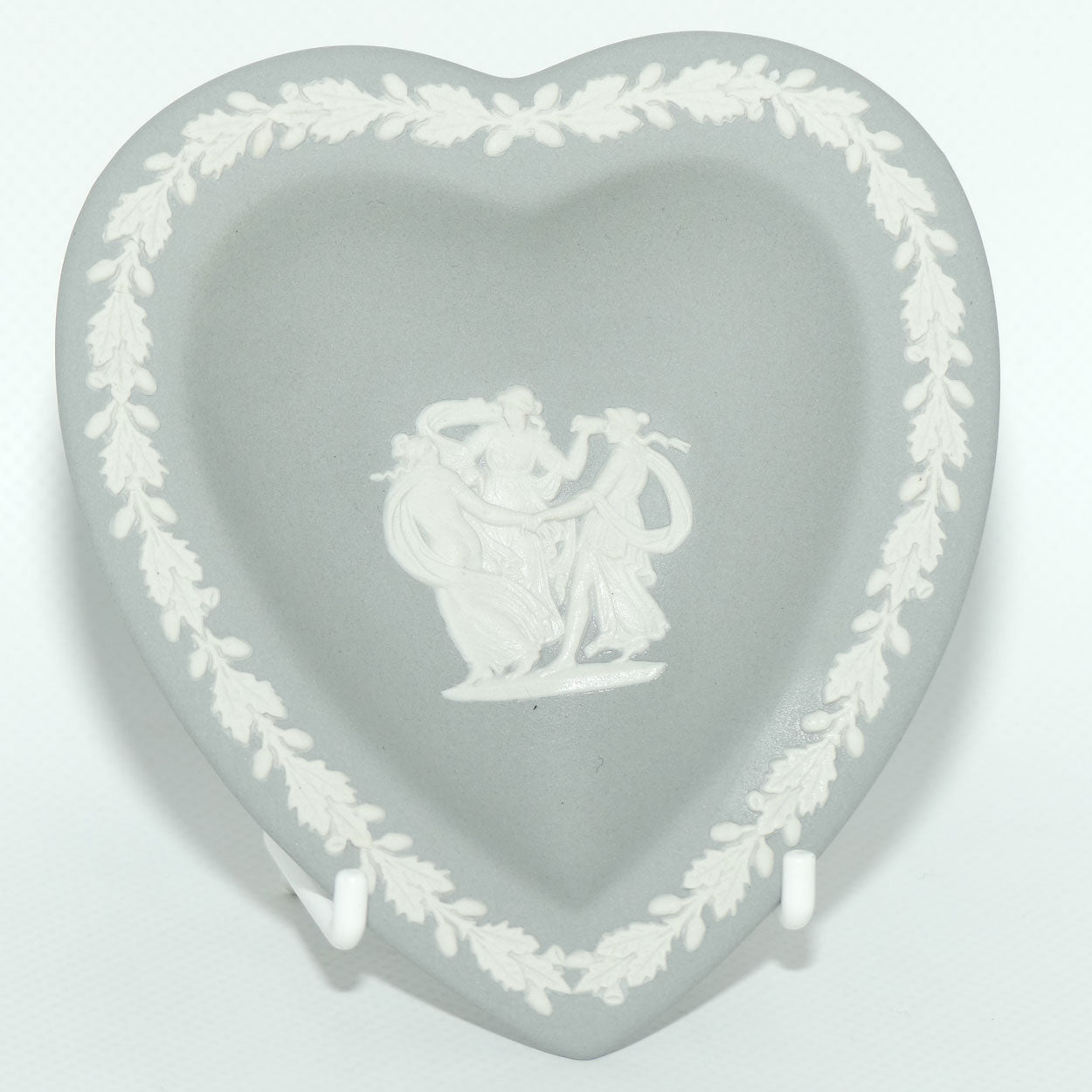 Wedgwood Jasper | White on Grey | Three Maidens  | Heart Tray | boxed