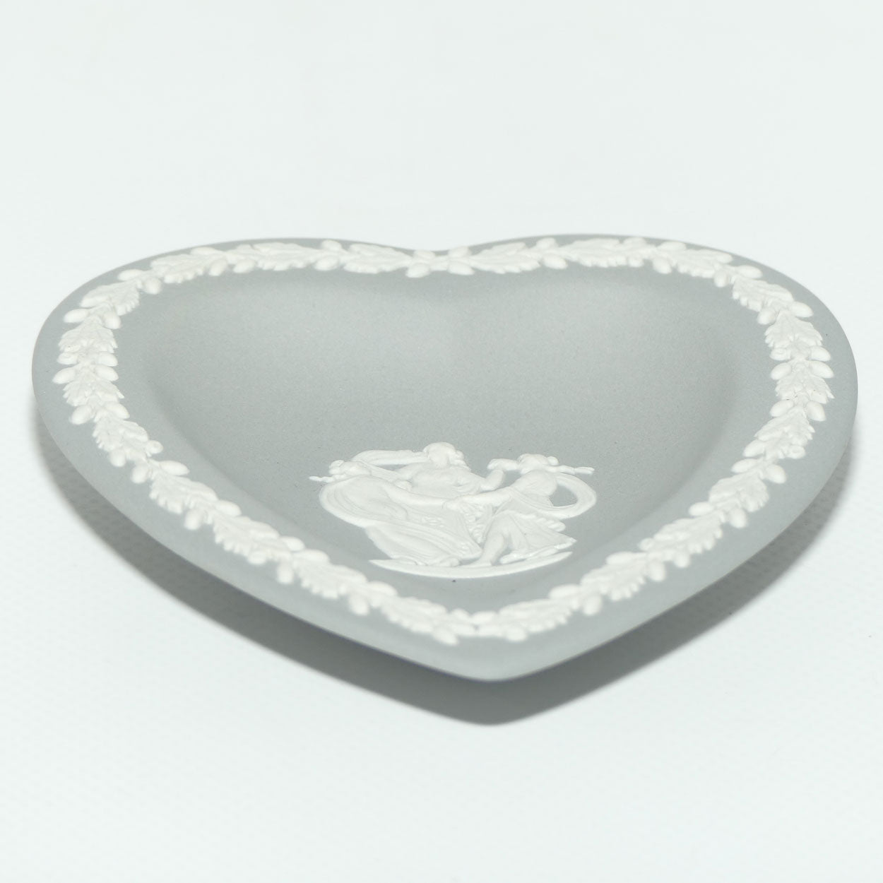 Wedgwood Jasper | White on Grey | Three Maidens  | Heart Tray | boxed