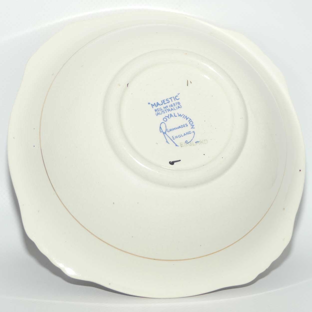 Royal Winton Grimwades Majestic pattern square bowl | 16.5cms square