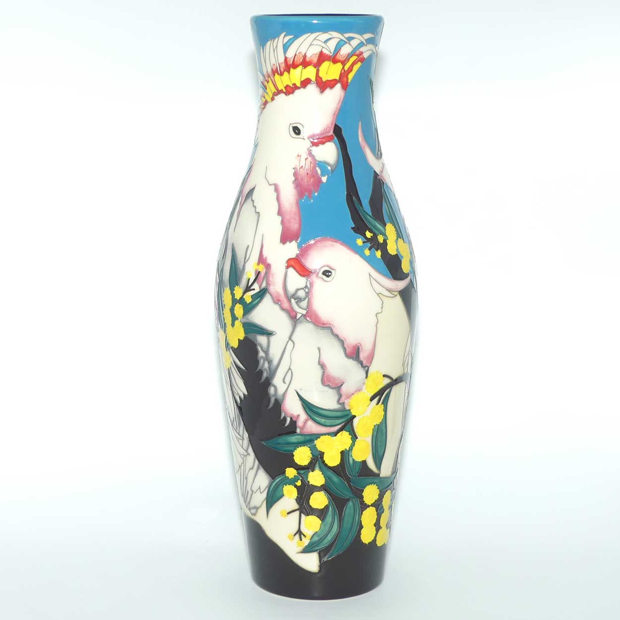 Moorcroft Major Mitchell Cockatoo 120/16 vase | TRIAL version