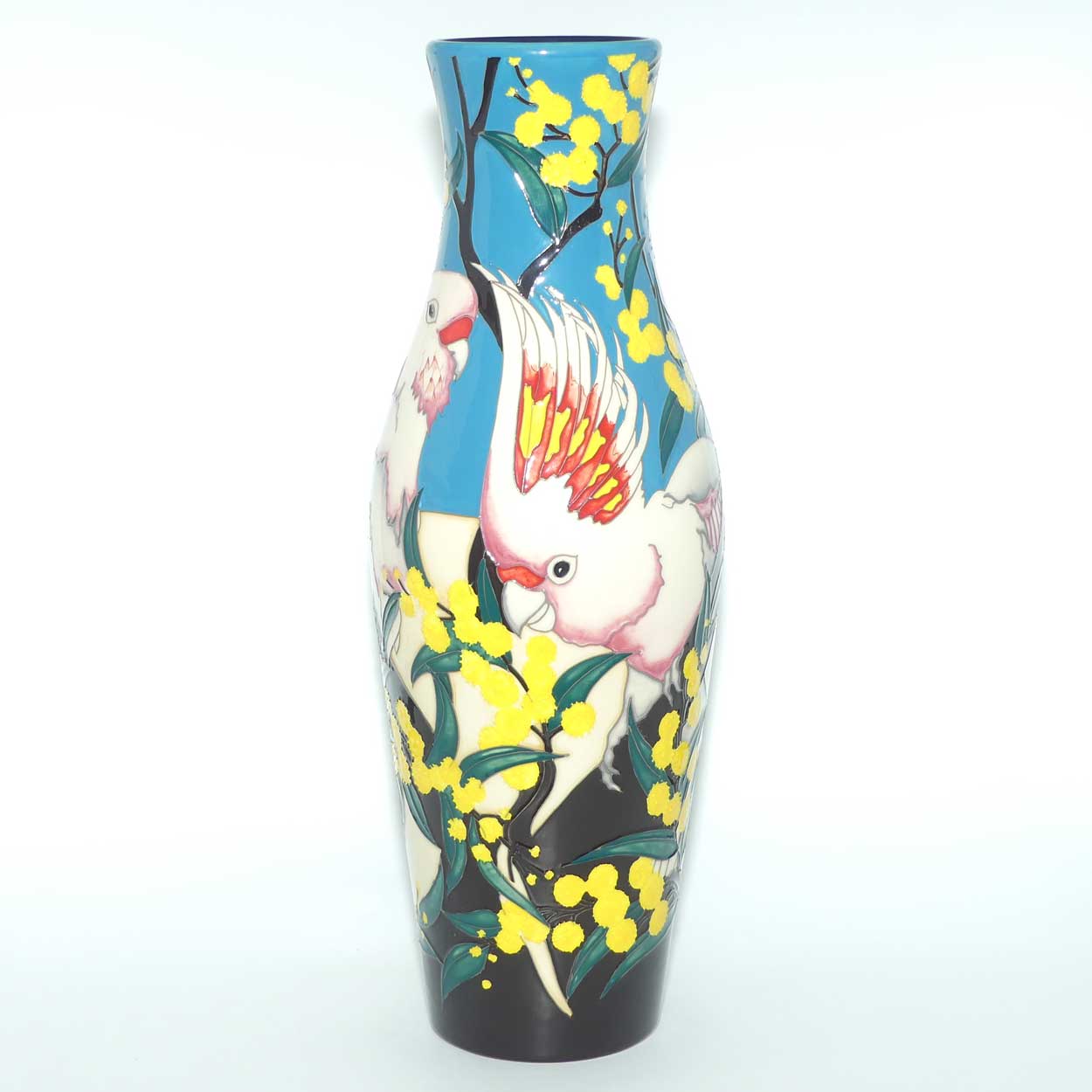 Moorcroft Major Mitchell Cockatoo 120/16 vase | TRIAL version