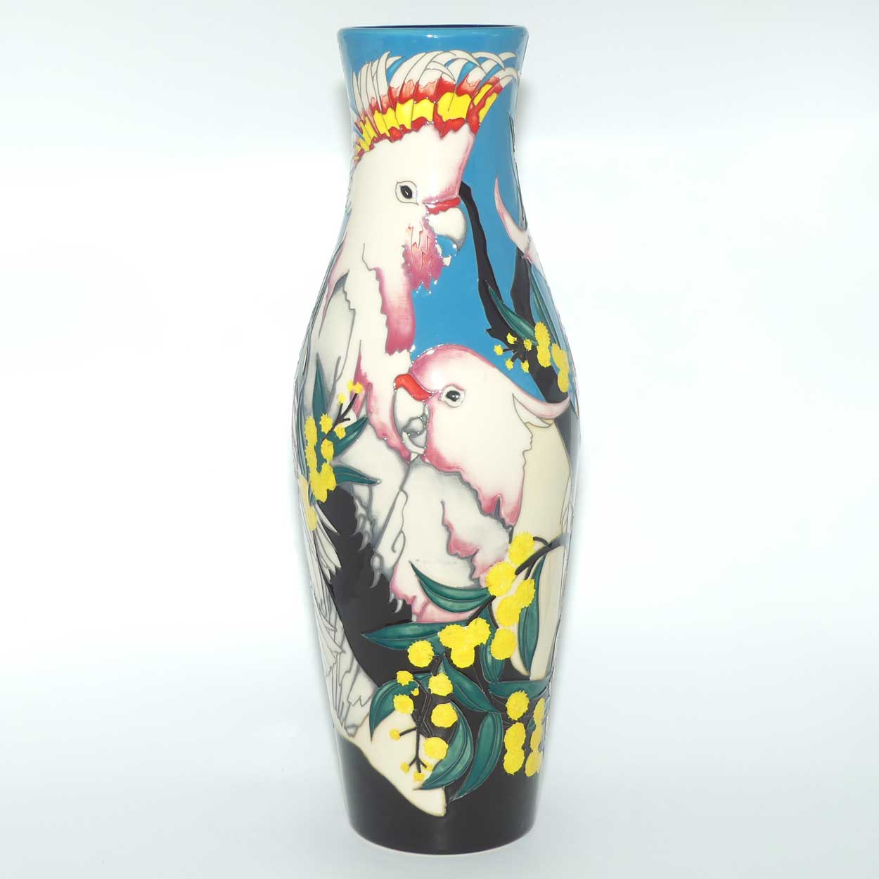 Moorcroft Major Mitchell Cockatoo 120/16 vase | TRIAL version