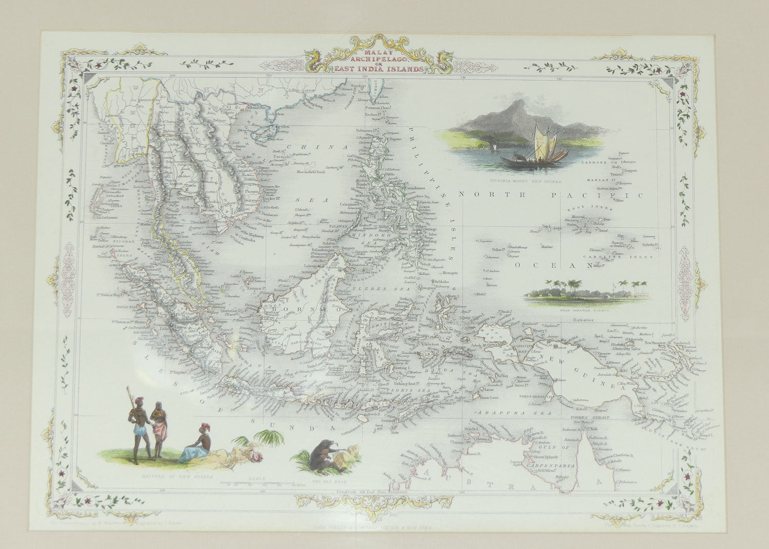 Antiquarian Map | Malay Archipelago or East India Islands by John Tallis