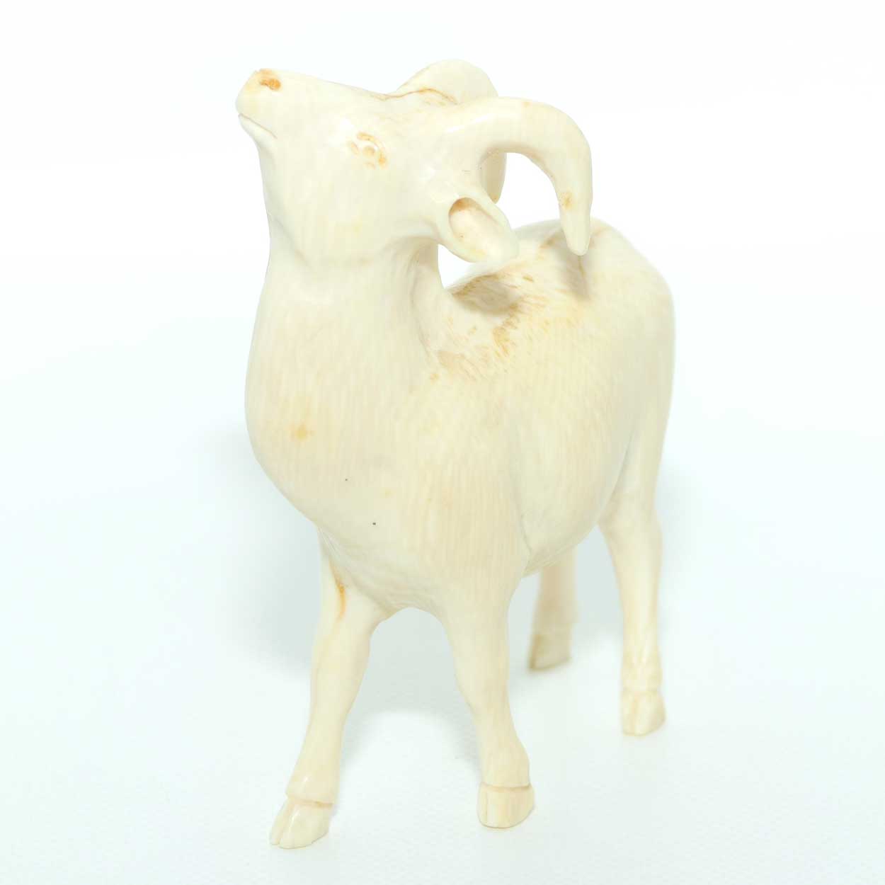 Carved Ivory Figure of a Ram