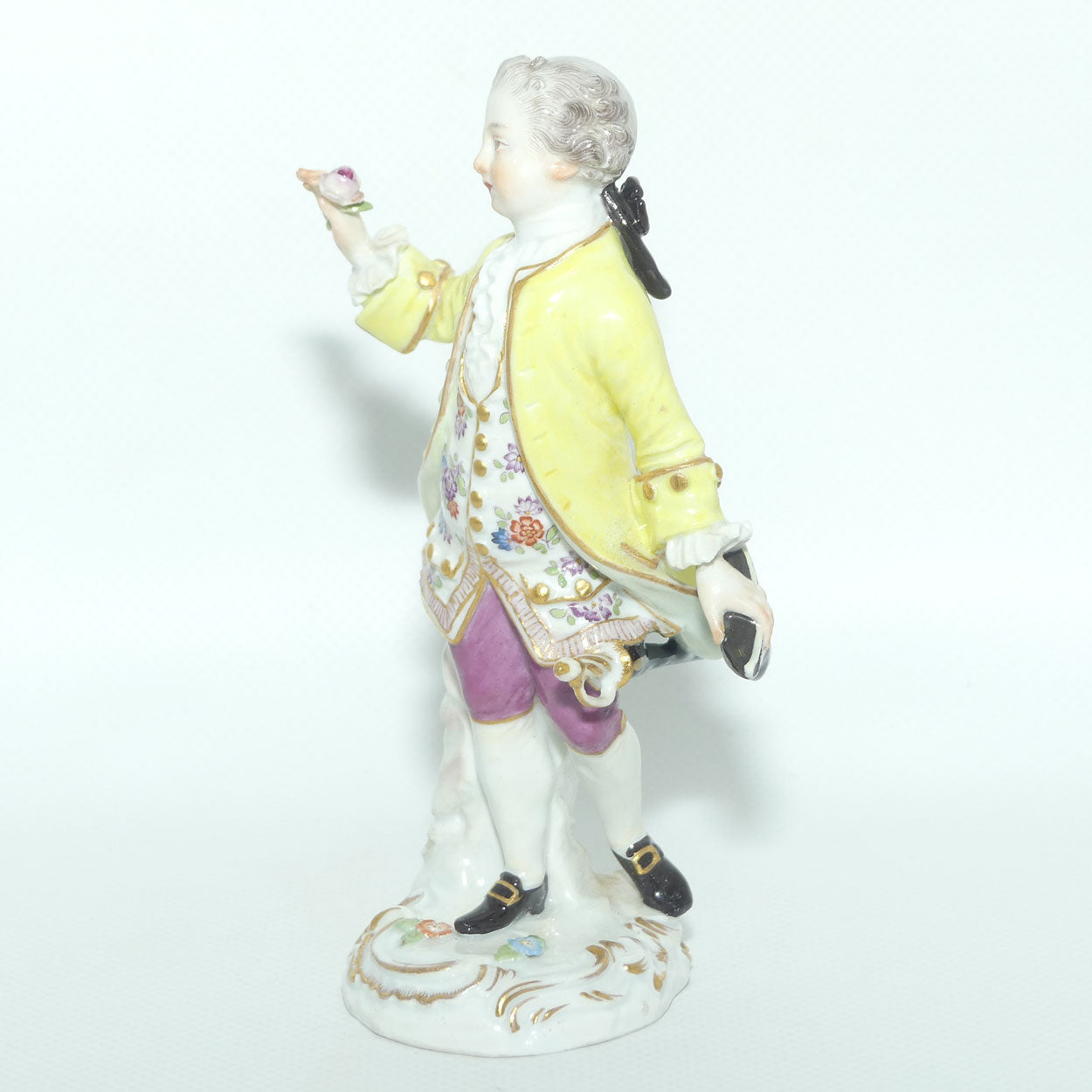 Superb Quality 19th Century Meissen Courtier with Tricorn Hat and Flower figure | Incised 2897