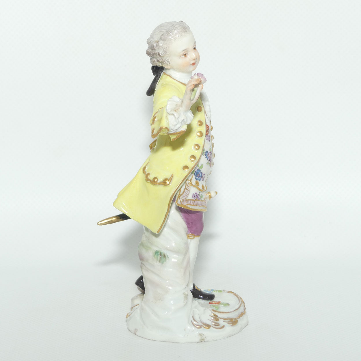 Superb Quality 19th Century Meissen Courtier with Tricorn Hat and Flower figure | Incised 2897