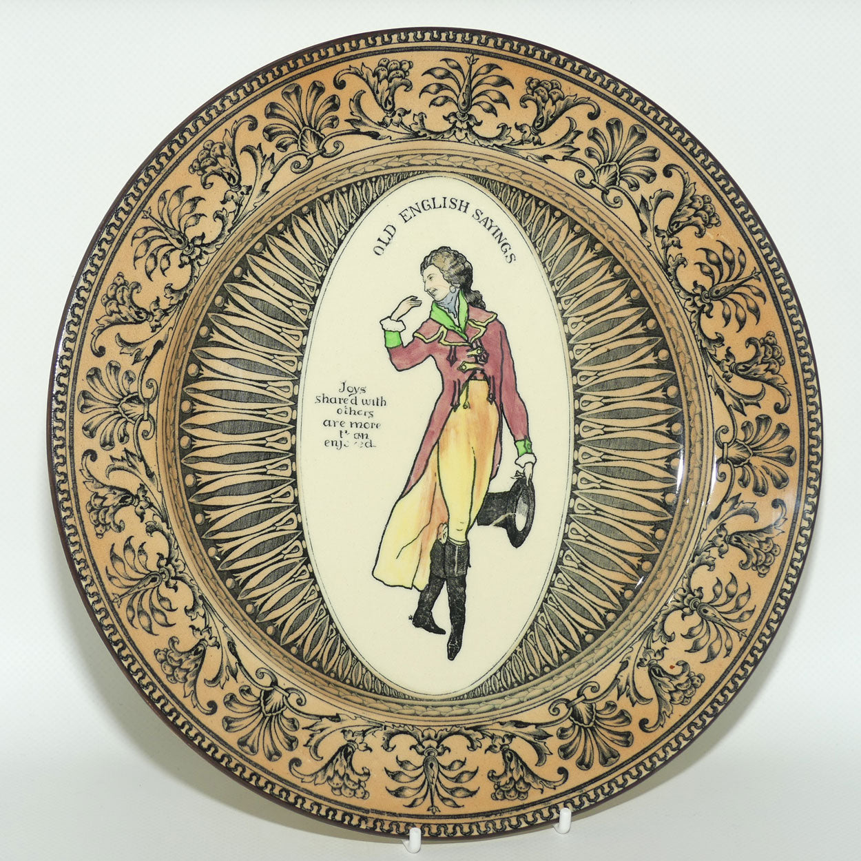 Royal Doulton Old English Saying plate | Joys shared with others are more than enjoyed D3428