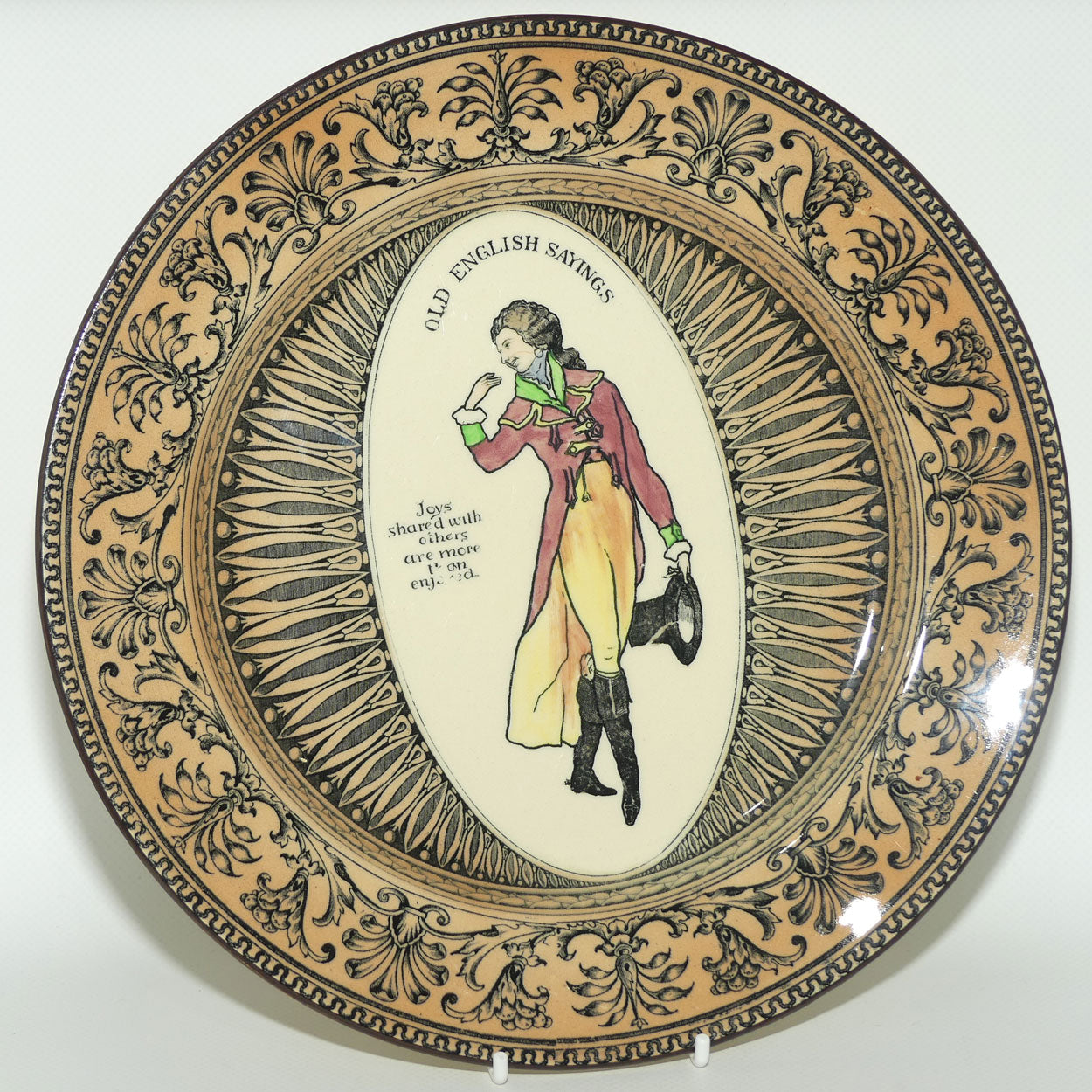Royal Doulton Old English Saying plate | Joys shared with others are more than enjoyed D3428