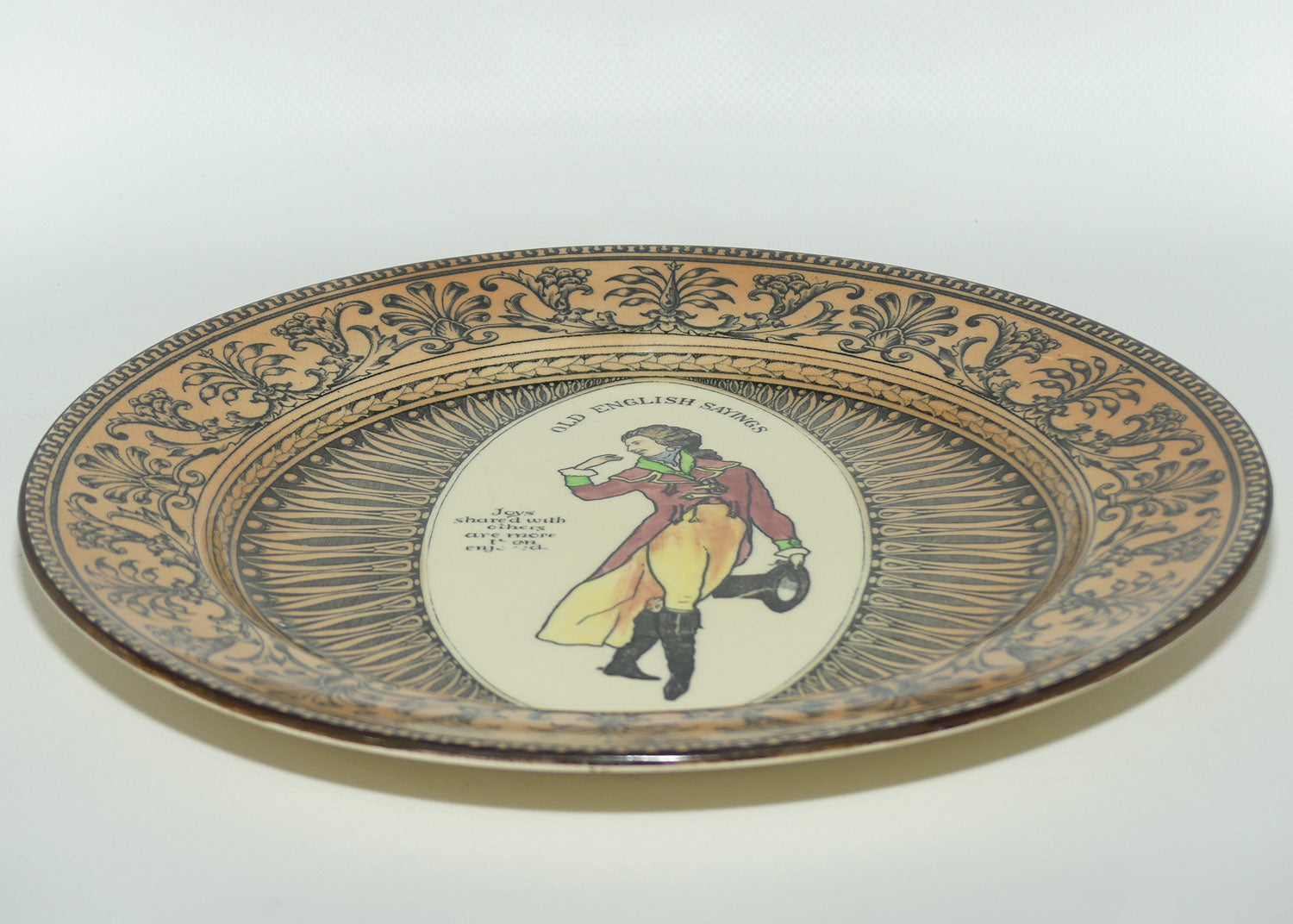 Royal Doulton Old English Saying plate | Joys shared with others are more than enjoyed D3428