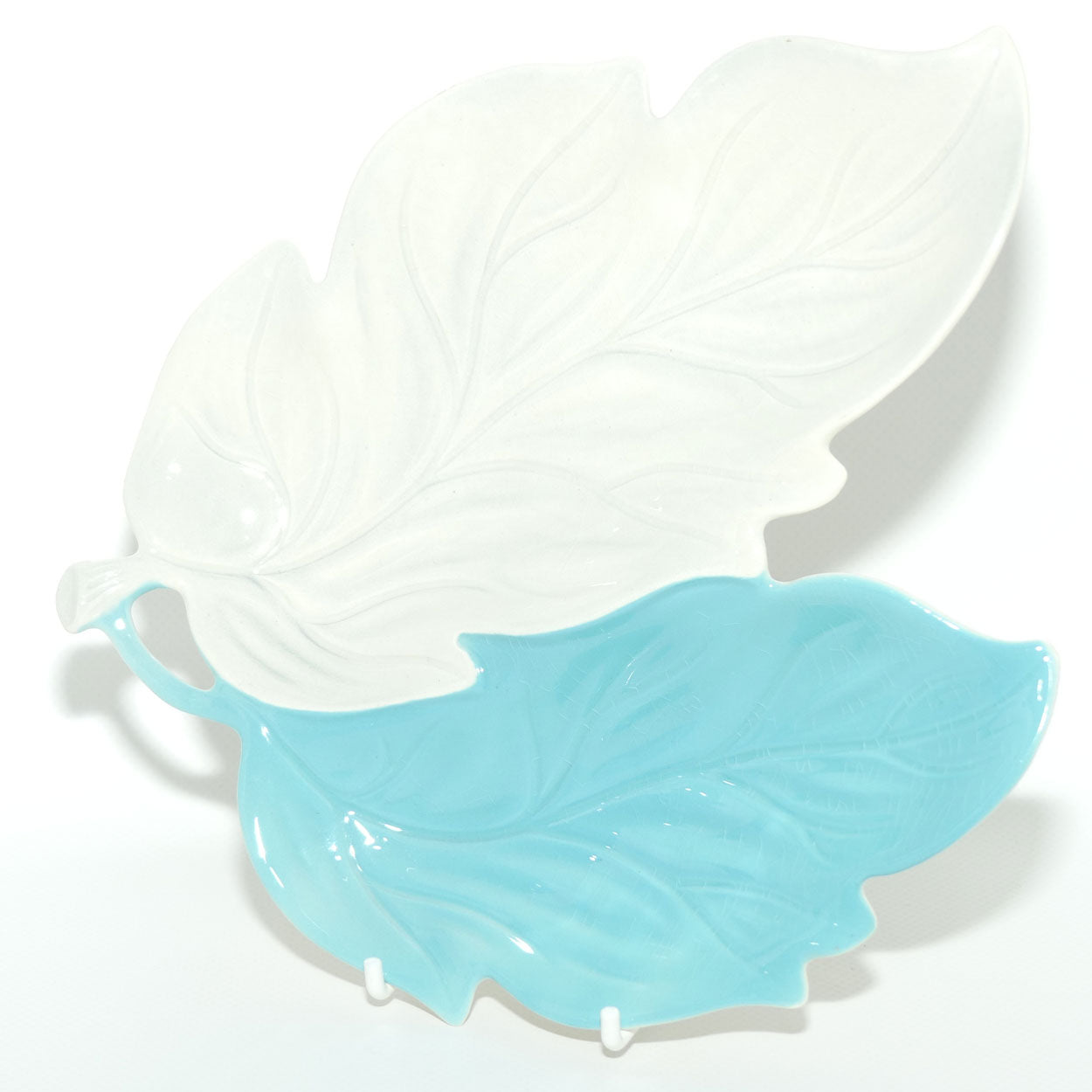 Carlton Ware Maple Leaf dish | Blue and Grey | Loop Handle
