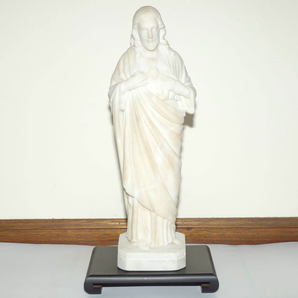 Victorian era Marble figure of Jesus | Sacred Heart of Jesus | 46cm