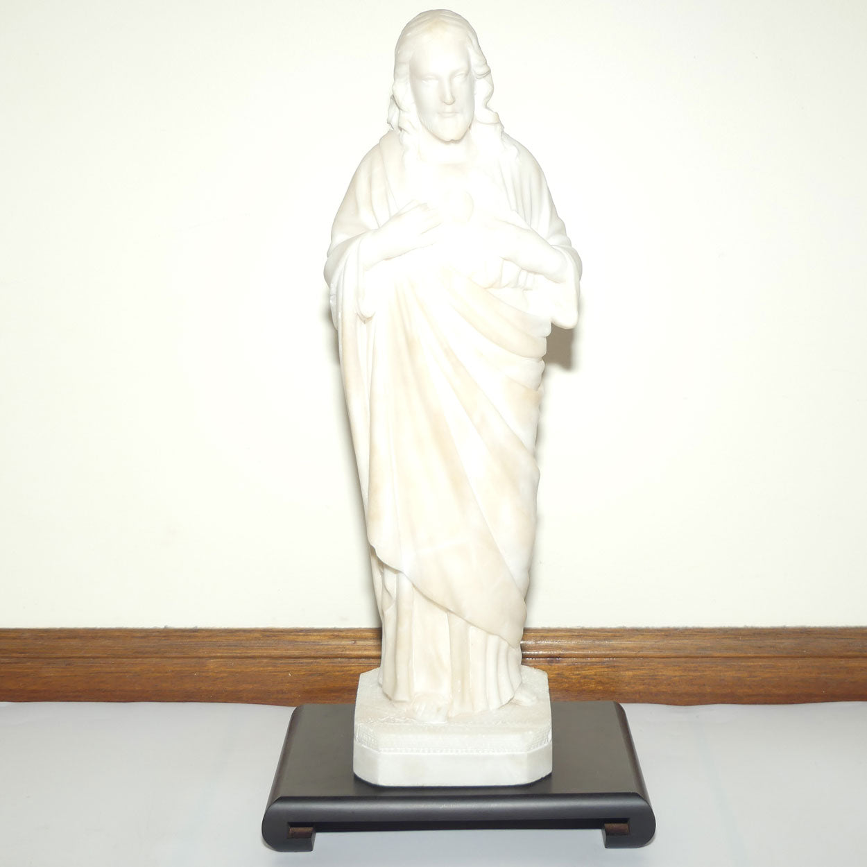 Victorian era Marble figure of Jesus | Sacred Heart of Jesus | 46cm