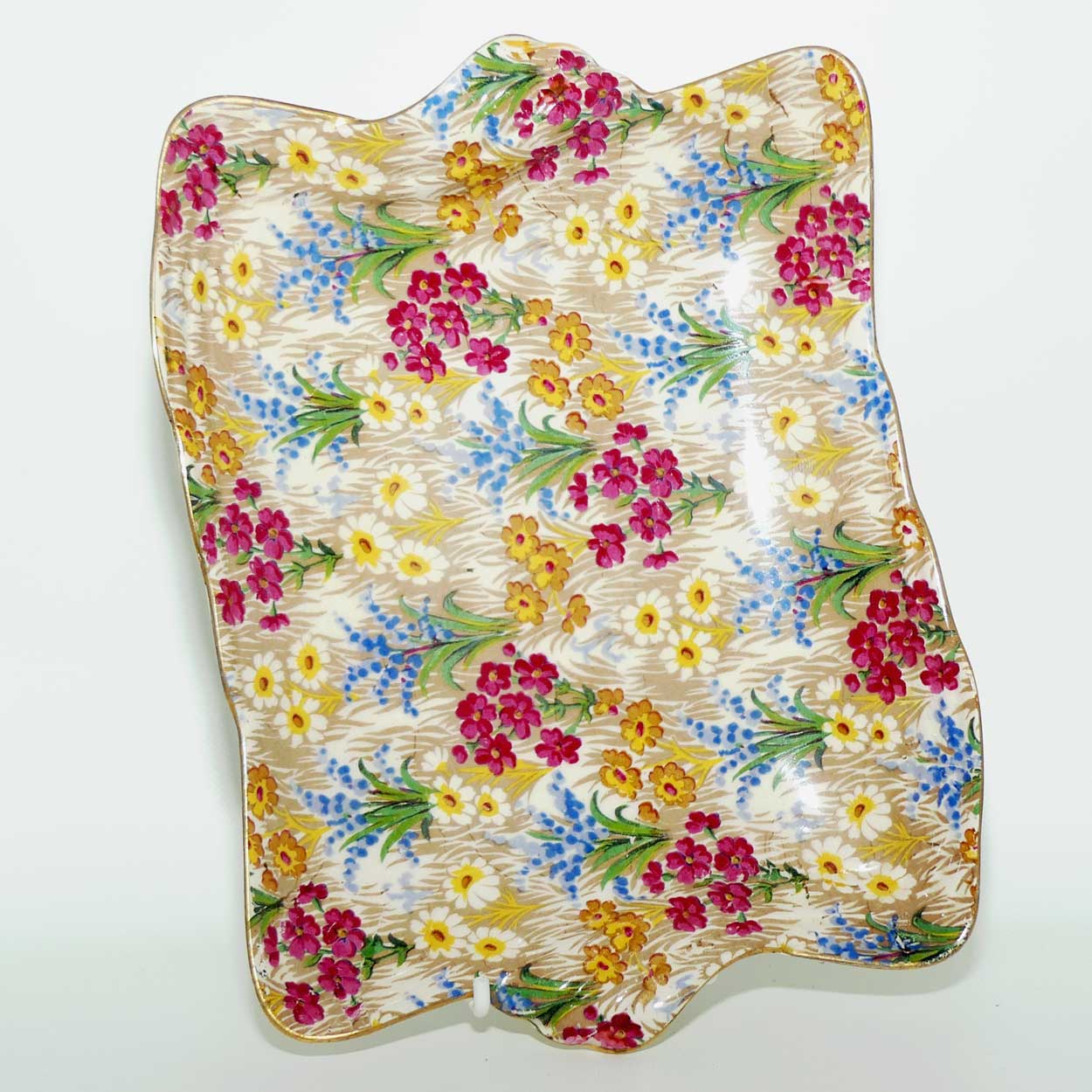 Royal Winton Margeurite Chintz tab handled tray