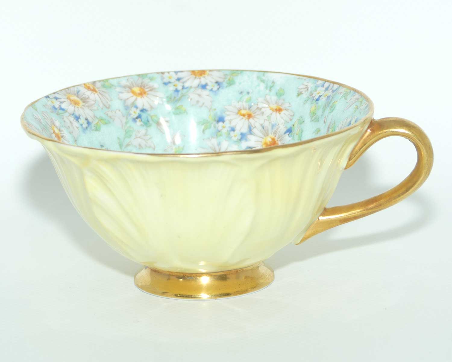 Shelley Oleander shape trio | Marguerite pattern with Yellow exterior | #2