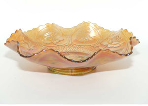 Fenton Rose Marigold Carnival Glass bowl | Dragon and Lotus