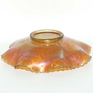 Fenton Rose Marigold Carnival Glass bowl | Dragon and Lotus