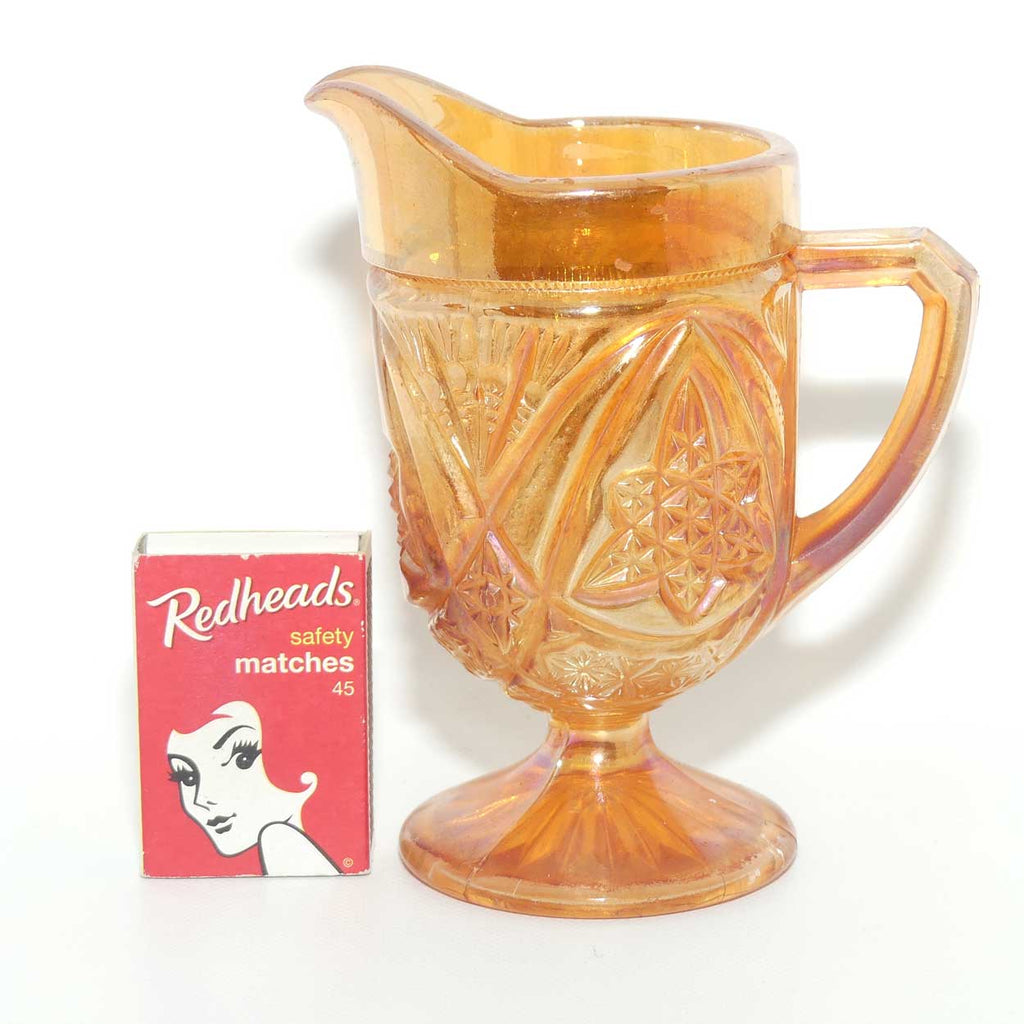 Marigold Carnival Glass milk jug