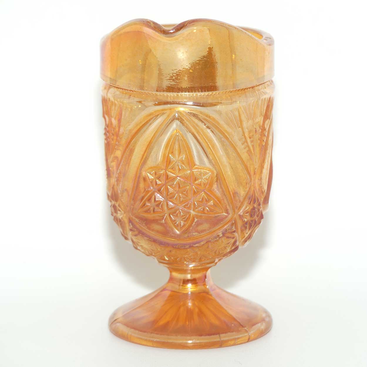 Marigold Carnival Glass milk jug