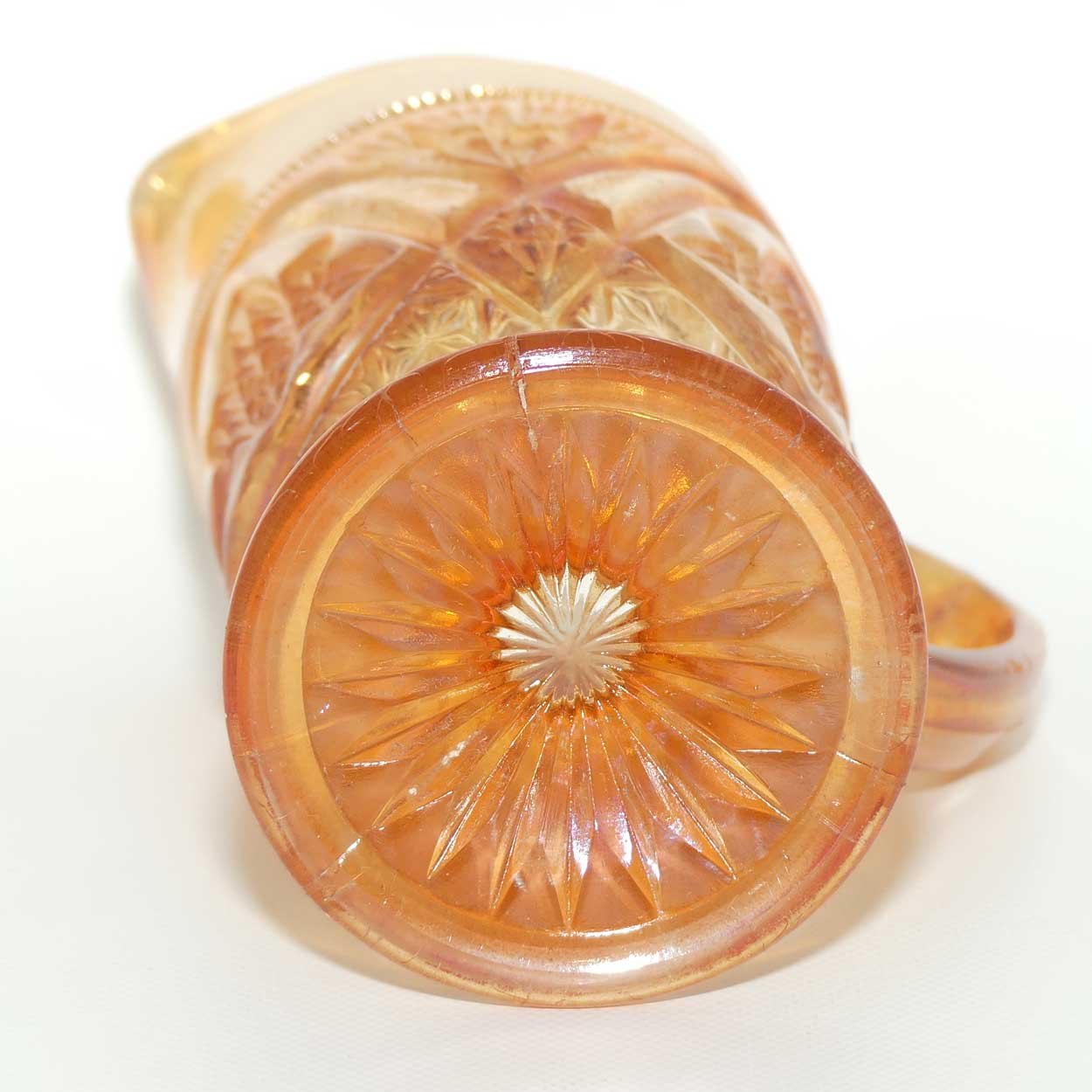 Marigold Carnival Glass milk jug