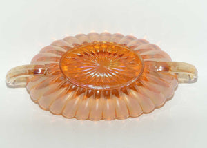 Carnival Glass | Marigold | twin handle oval sundae dish