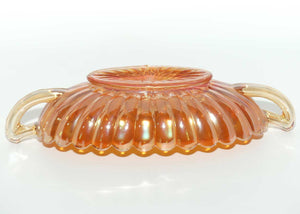 Carnival Glass | Marigold | twin handle oval sundae dish