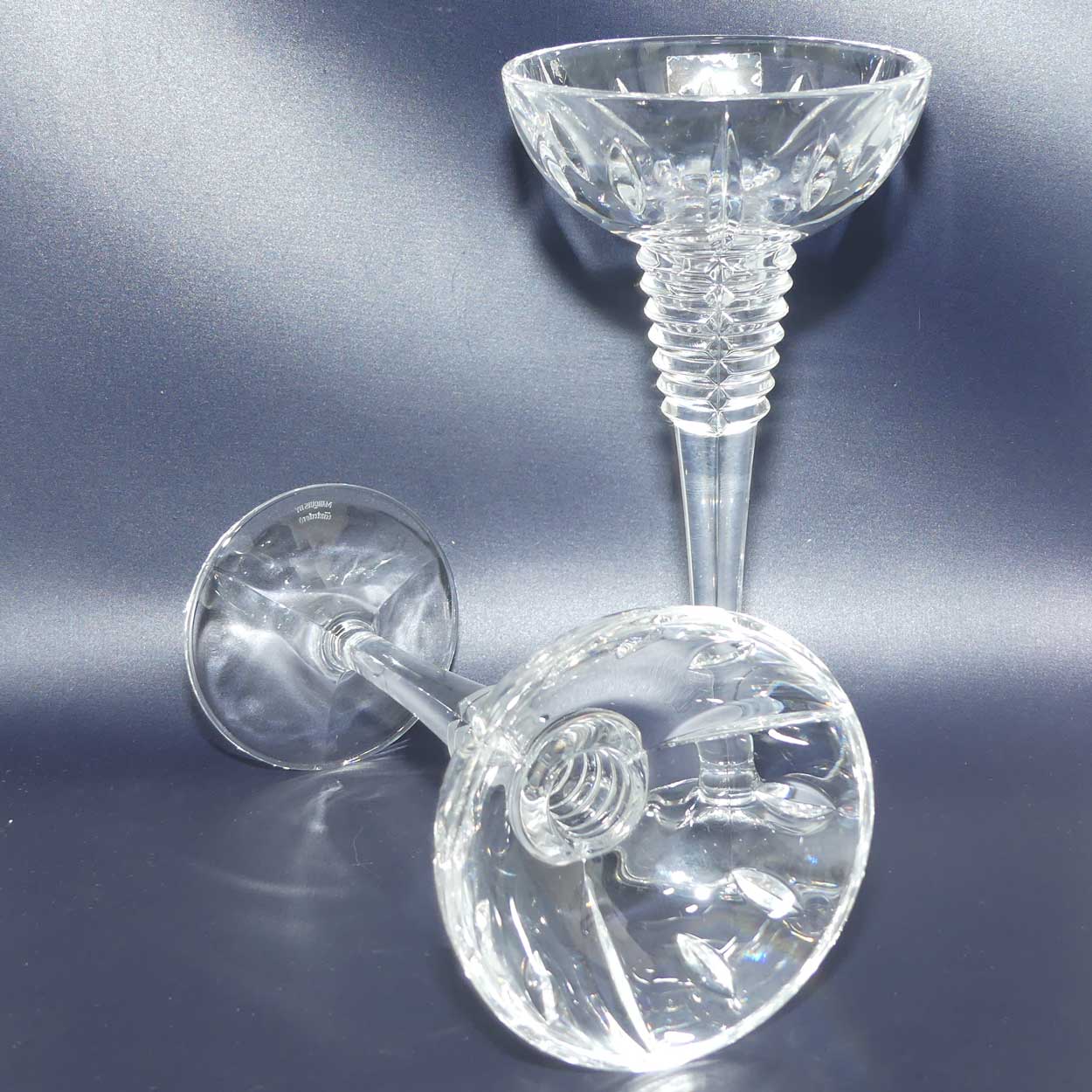 Waterford Crystal Marquis Series Gemini pattern Candleholders | Boxed 