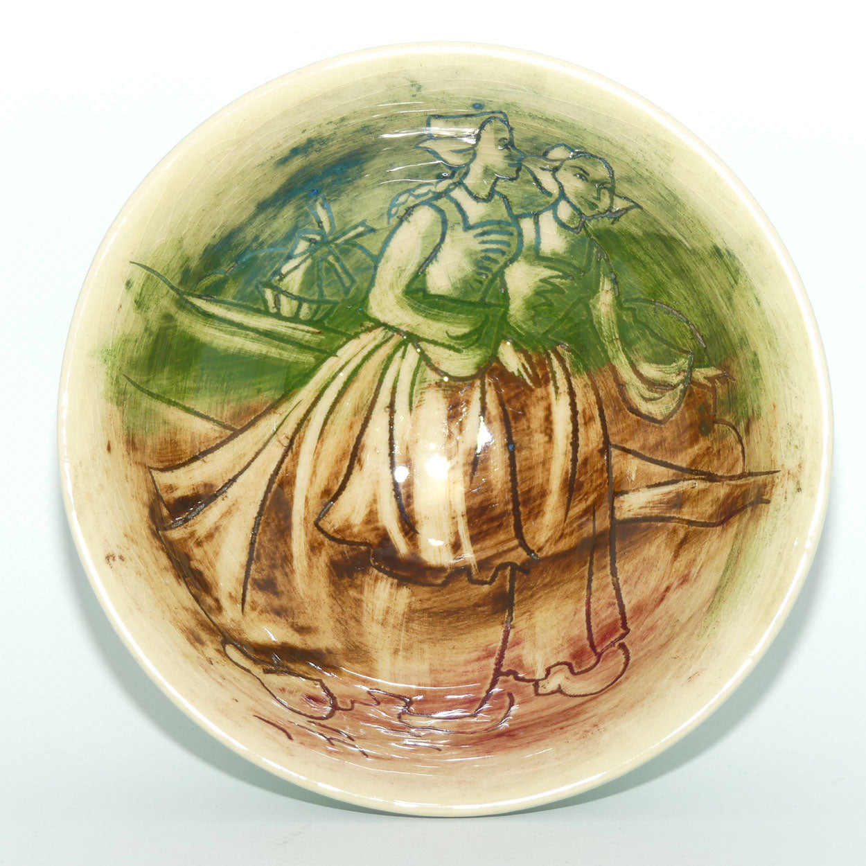 Martin Boyd Dutch Girls bowl | Two Tone | Green and Brown