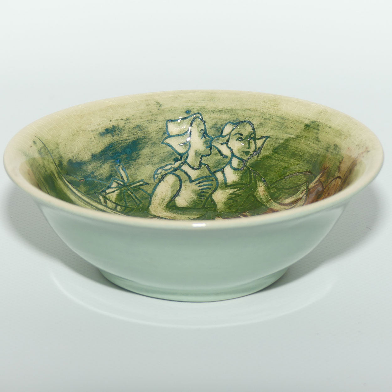 Martin Boyd Dutch Girls bowl | Two Tone | Green and Brown