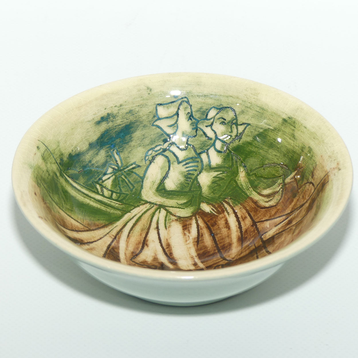 Martin Boyd Dutch Girls bowl | Two Tone | Green and Brown