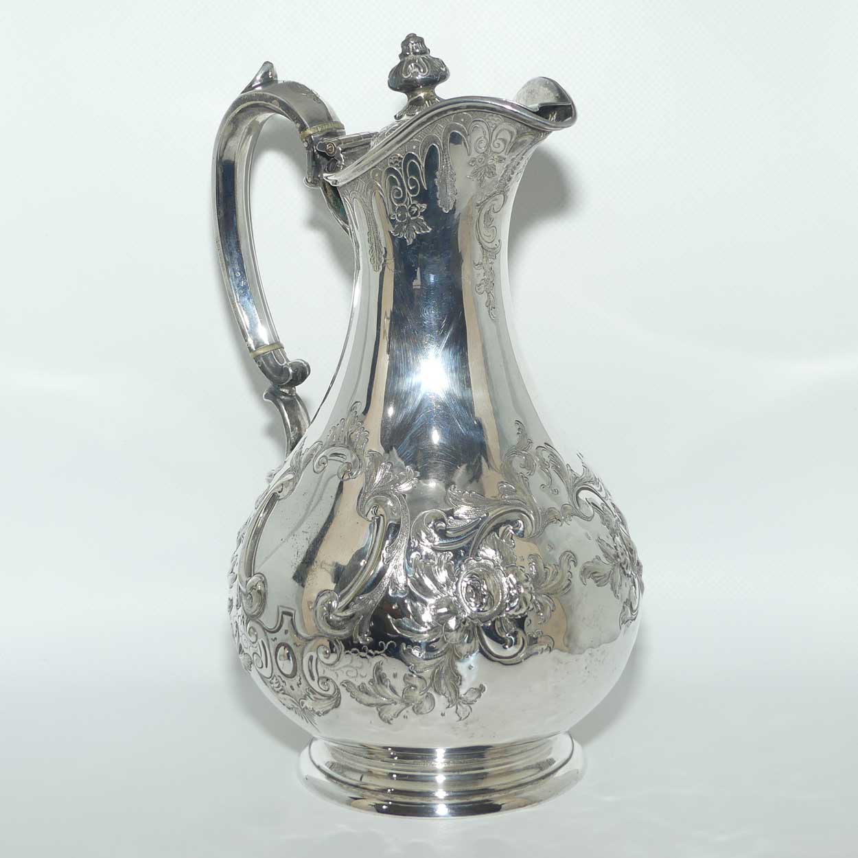 Victorian era Martin Hall and Co EPGS Silver Plate wine jug