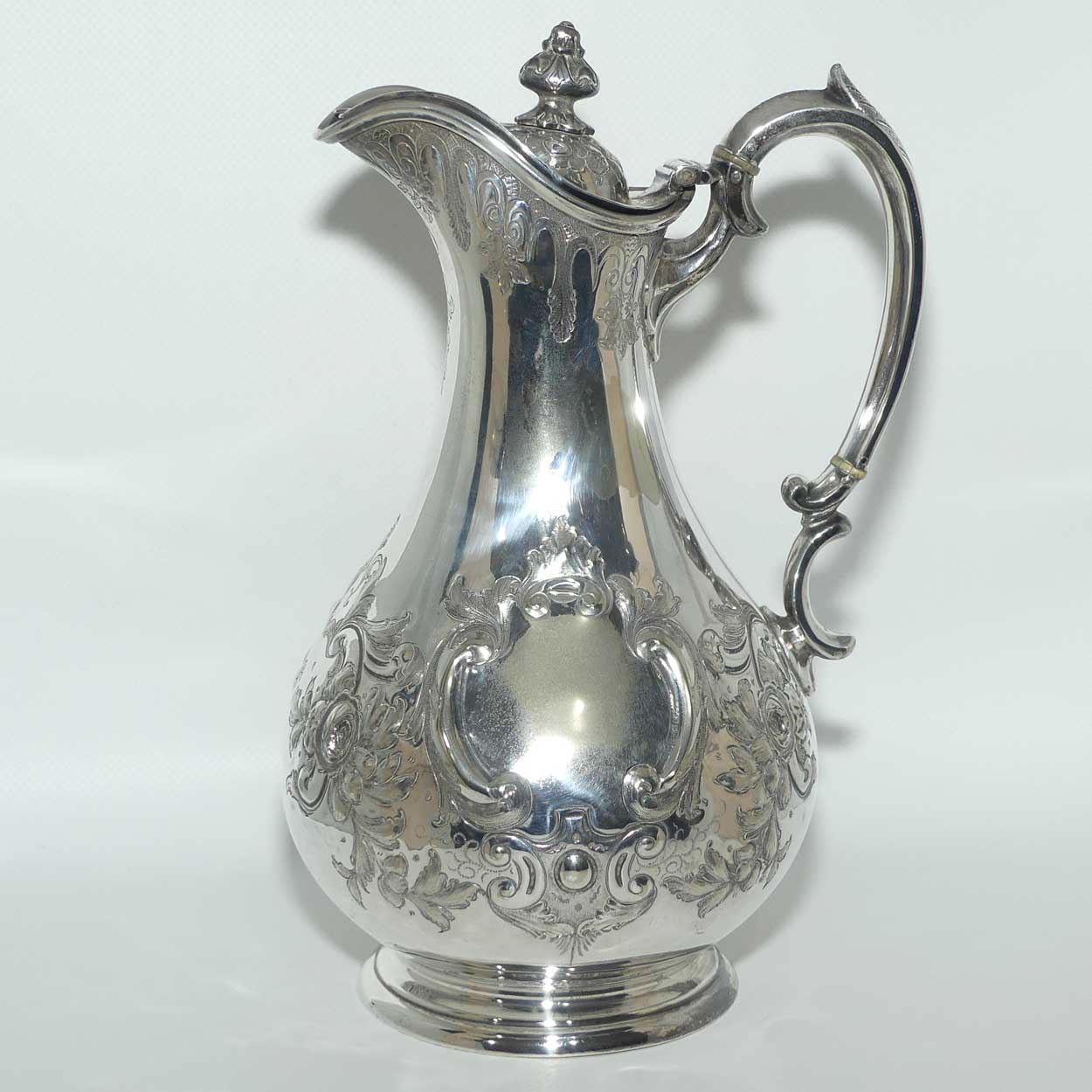 Victorian era Martin Hall and Co EPGS Silver Plate wine jug