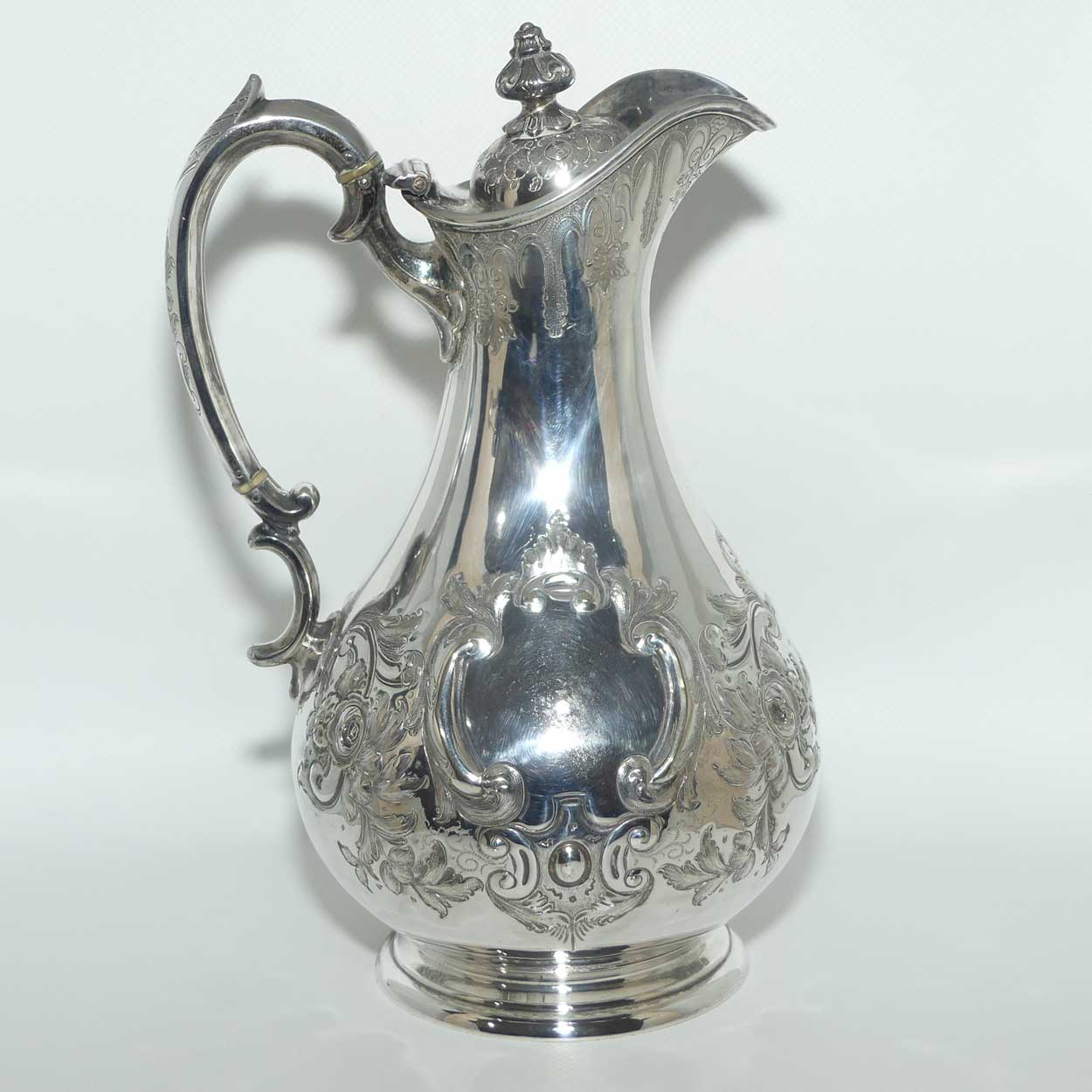 Victorian era Martin Hall and Co EPGS Silver Plate wine jug