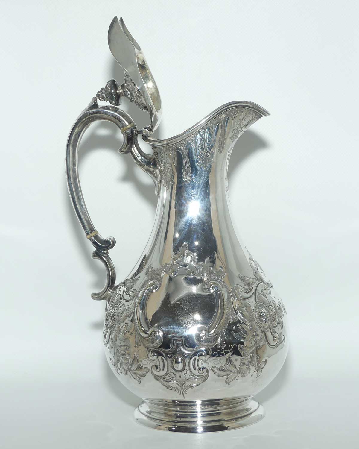 Victorian era Martin Hall and Co EPGS Silver Plate wine jug