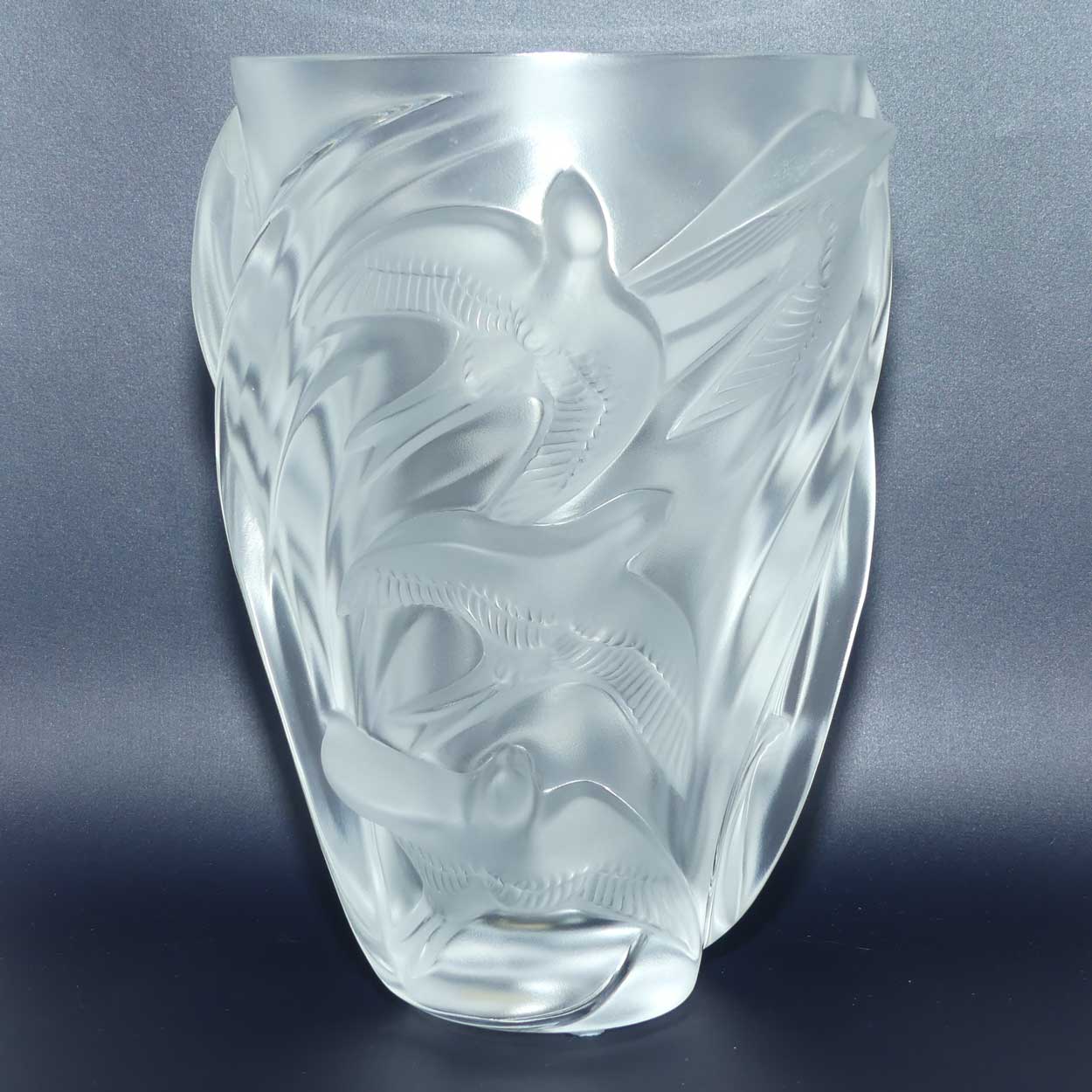 Lalique France Martinets vase