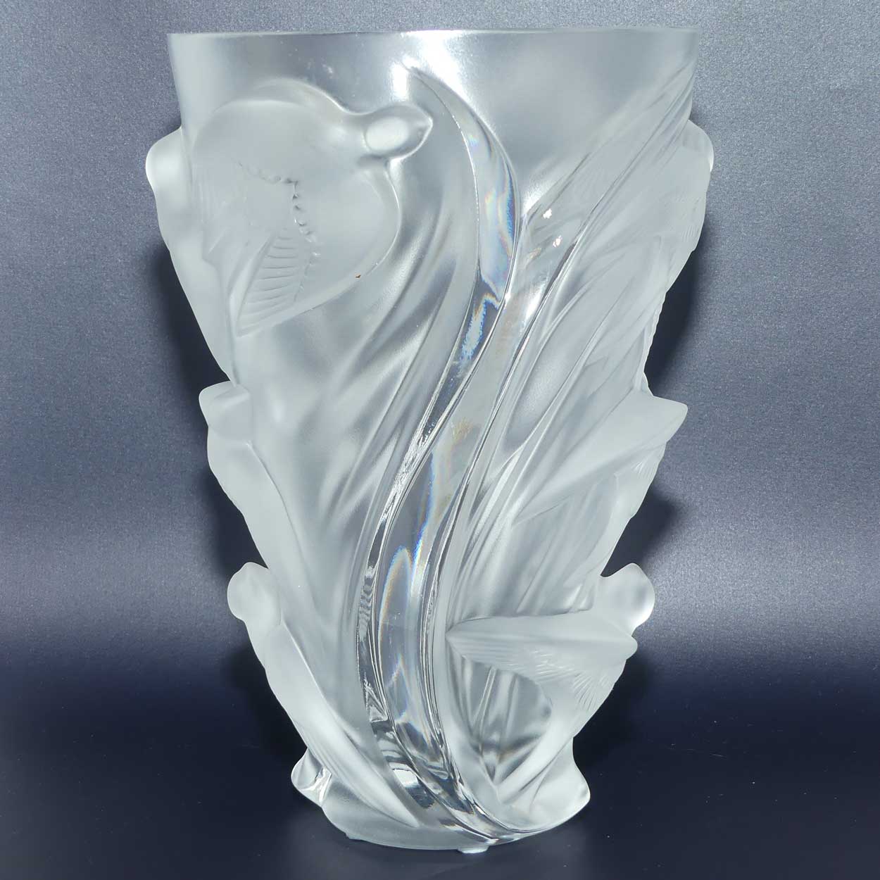 Lalique France Martinets vase