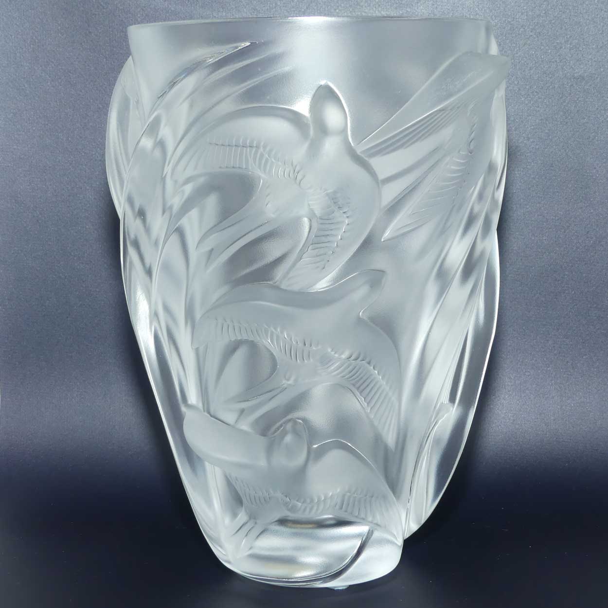 Lalique France Martinets vase