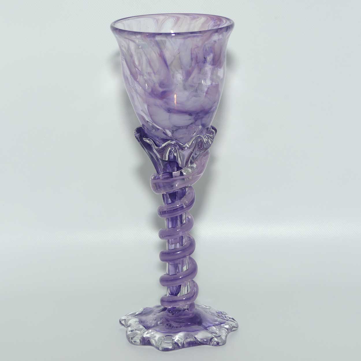 Martini Art Glass Australia | Tina Cooper | Amethyst flute | One Flower