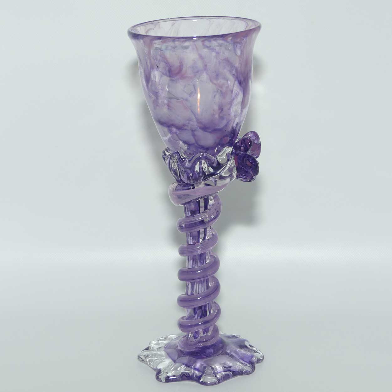 Martini Art Glass Australia | Tina Cooper | Amethyst flute | One Flower