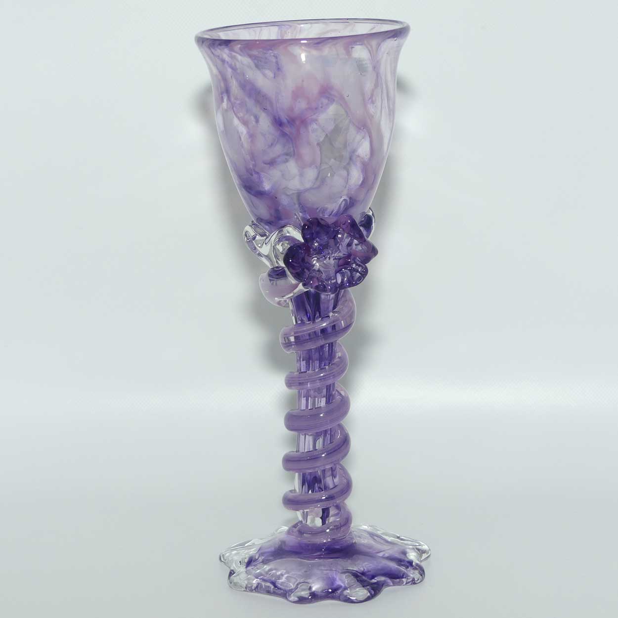 Martini Art Glass Australia | Tina Cooper | Amethyst flute | One Flower